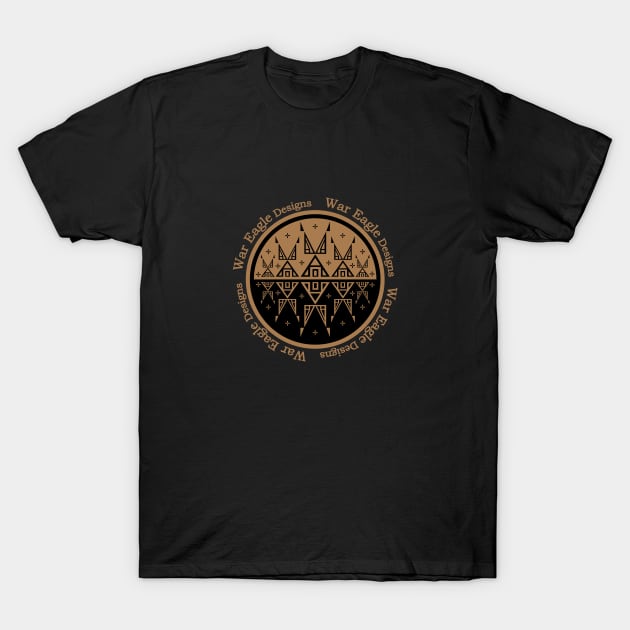 Night Stars Brown T-Shirt by melvinwareagle